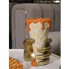 Mauro Ferretti Bloempot Beker 18x16x26 cm goud oranje