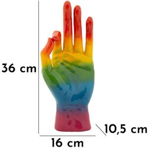Mauro Ferretti Decoratiehand Regenboog OK 16x10,5x36 cm meerkleurig