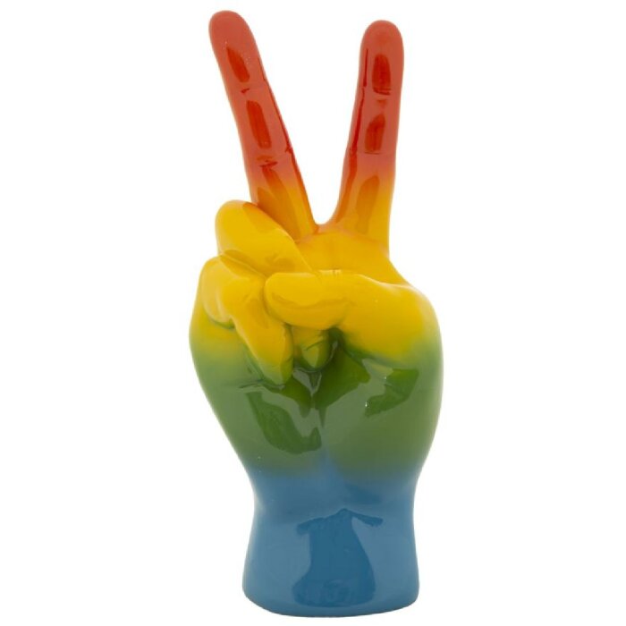 Mauro Ferretti Decoratief beeld Regenbooghand Gewinn 16x13x36,5 cm meerkleurig
