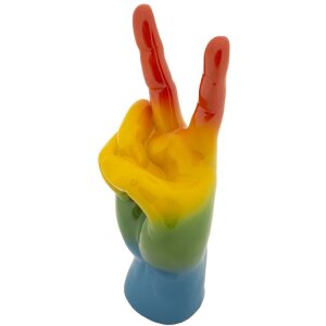 Mauro Ferretti Decoratief beeld Regenbooghand Gewinn 16x13x36,5 cm meerkleurig