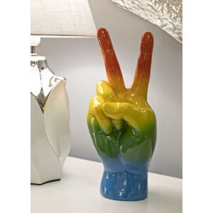 Mauro Ferretti Decoratief beeld Regenbooghand Gewinn 16x13x36,5 cm meerkleurig