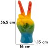 Mauro Ferretti Decoratief beeld Regenbooghand Gewinn 16x13x36,5 cm meerkleurig
