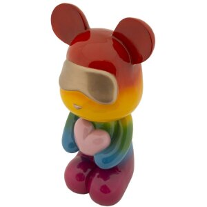 Rainbow Bear Staande Beer Multicolor 22,5x17,5x42,5 cm Polyresin