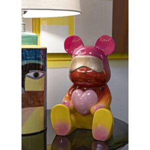 Mauro Ferretti Decoratieve Beer Regenboog 21,5x20,5x32 cm rood geel