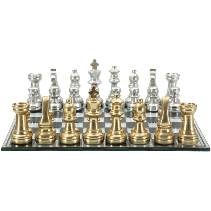 Mauro Ferretti Schaakspel Zwart/Wit 50,5x50,5x14 cm