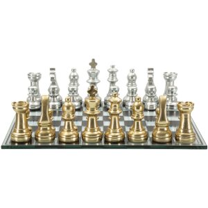 Mauro Ferretti Schaakspel Zwart/Wit 50,5x50,5x14 cm
