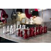 Mauro Ferretti Schaakspel Rood Wit 61x61x14 cm Polyresin Glas