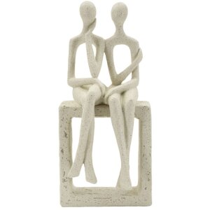 Mauro Ferretti Stons Figurine Paar 11,5x9x25 cm creme