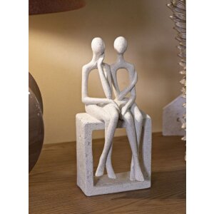 Mauro Ferretti Stons Figurine Paar 11,5x9x25 cm creme