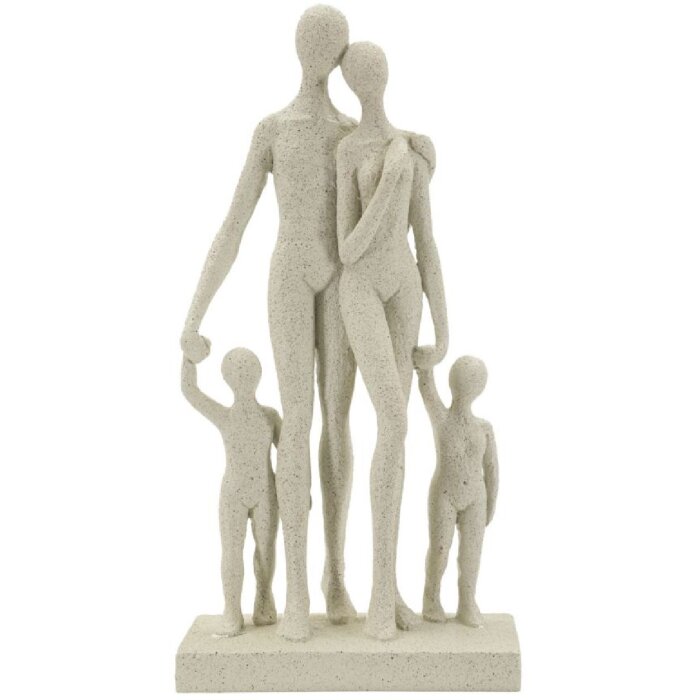 Mauro Ferretti Stons Beeld Familie 16x8x30,5 cm creme