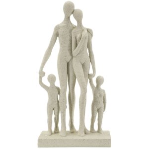 Mauro Ferretti Stons Beeld Familie 16x8x30,5 cm creme