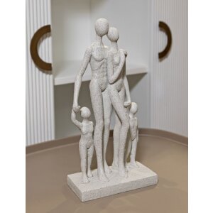 Mauro Ferretti Stons Beeld Familie 16x8x30,5 cm creme