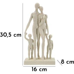 Mauro Ferretti Stons Beeld Familie 16x8x30,5 cm creme