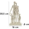 Mauro Ferretti Stons Beeld Familie 16x8x30,5 cm creme