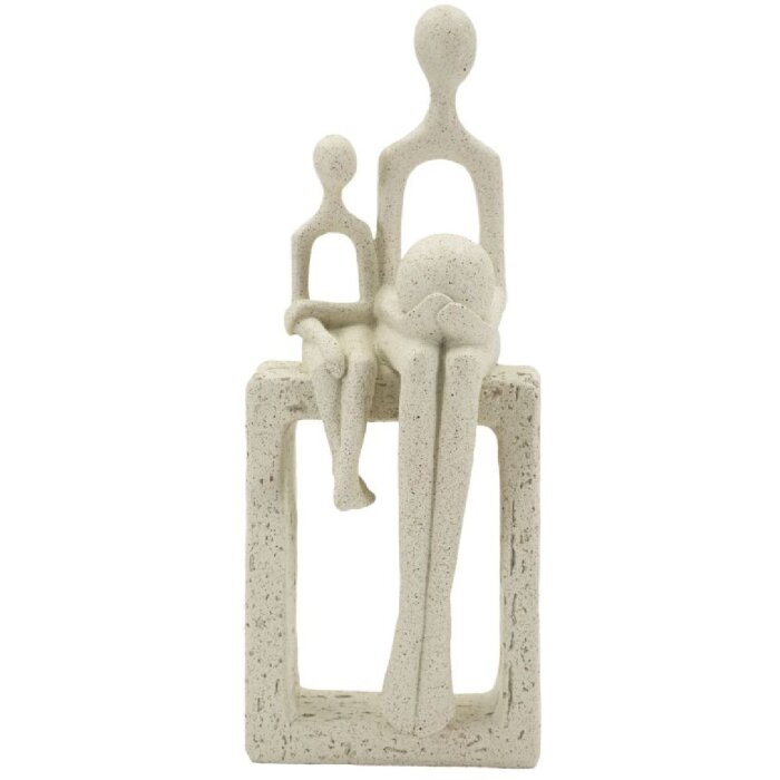 Mauro Ferretti Stons Beeld Moederschap 10x7x26 cm creme Decoratie