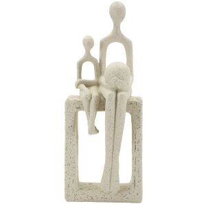 Mauro Ferretti Stons Beeld Moederschap 10x7x26 cm creme Decoratie