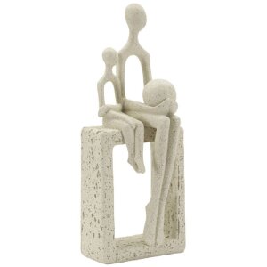 Mauro Ferretti Stons Beeld Moederschap 10x7x26 cm creme Decoratie