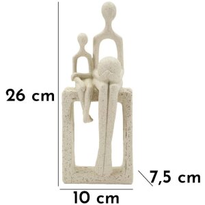 Mauro Ferretti Stons Beeld Moederschap 10x7x26 cm creme Decoratie