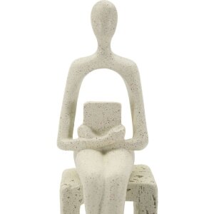 Mauro Ferretti Stons Figurine crème 8,5x6,5x24 cm polyresin leesbeeldje