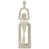 Mauro Ferretti Stons Figurine crème 8,5x6,5x24 cm polyresin leesbeeldje