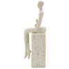 Mauro Ferretti Stons Figurine crème 8,5x6,5x24 cm polyresin leesbeeldje