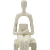 Mauro Ferretti Stons Figurine crème 8,5x6,5x24 cm polyresin leesbeeldje