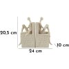 Mauro Ferretti Boekensteun Stons 24x10x20,5 cm creme