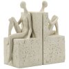Mauro Ferretti Boekensteun Stons 24x10x20,5 cm creme
