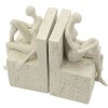 Mauro Ferretti Boekensteun Stons 24x10x20,5 cm creme
