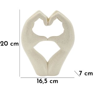 Mauro Ferretti Beeld Liefde Stones 16,5x7x20 cm creme