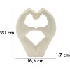 Mauro Ferretti Beeld Liefde Stones 16,5x7x20 cm creme