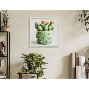 Mauro Ferretti Canvasdoek met lijst Kaktusvaas 40x2,8x40 cm