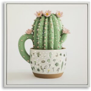 Mauro Ferretti Canvasdoek met Fotolijst Kaktusvaas 40x2,8x40 cm