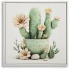 Mauro Ferretti Canvasdoek met fotolijst Cactusvaas 40x2,8x40 cm