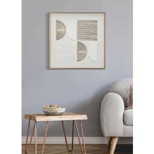 Mauro Ferretti Canvasdoek met fotolijst Abstract 60x3x60 cm