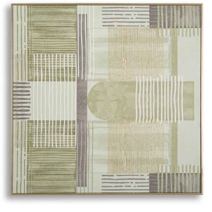 Mauro Ferretti Canvasdoek met kader Lijnen 60x3x60 cm