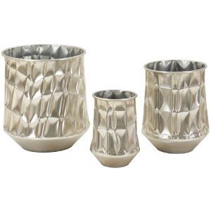 Mauro Ferretti Vazenset zilver 3-delig Ø35x38,5 / Ø27,5x33 / Ø18,5x26,5 cm