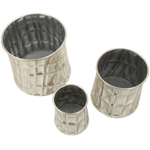 Mauro Ferretti Vazenset zilver 3-delig Ø35x38,5 / Ø27,5x33 / Ø18,5x26,5 cm