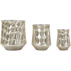Mauro Ferretti Vazenset zilver 3-delig Ø35x38,5 / Ø27,5x33 / Ø18,5x26,5 cm