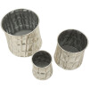 Mauro Ferretti Vazenset zilver 3-delig Ø35x38,5 / Ø27,5x33 / Ø18,5x26,5 cm