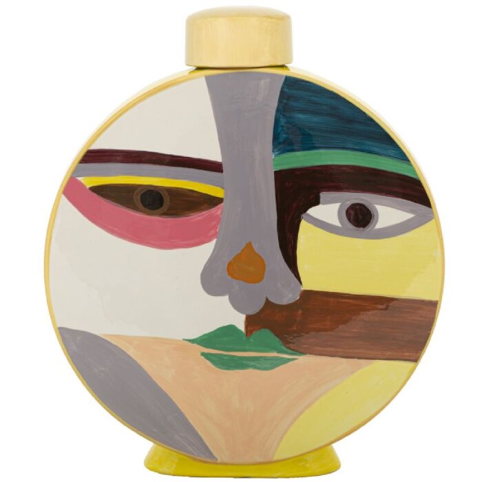 Mauro Ferretti Vaas Piccassy Kleur Rond 28x9x33 cm