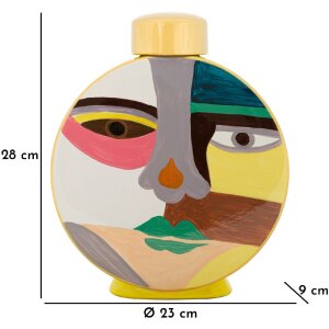 Mauro Ferretti Vaas Piccassy Kleur Rond 23x9x28 cm