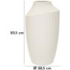 Mauro Ferretti Ice Vaas Crème 28,5x50,5 cm MGO Sculpturaal