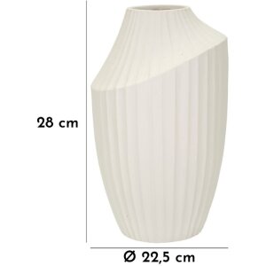 Mauro Ferretti Vaas IJs Ø 22,5x38 cm creme