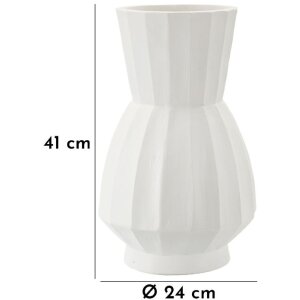 Mauro Ferretti Vaas Glint Ø 24x41 cm wit