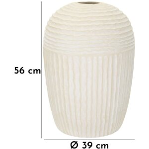 Mauro Ferretti Vaas IJsstal Ø 39x56 cm creme