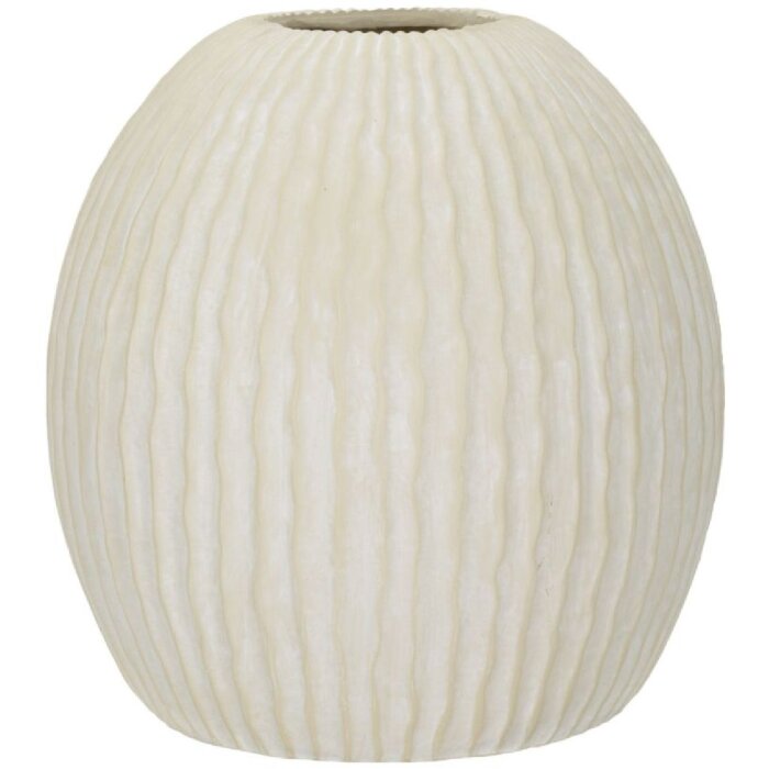 Mauro Ferretti Vaas IJsstal Ø 36,5x38 cm creme