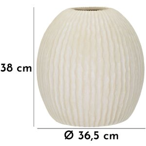Mauro Ferretti Vaas IJsstal Ø 36,5x38 cm creme