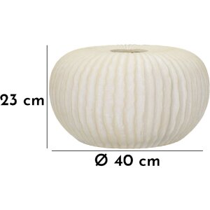 Mauro Ferretti Vaas IJspegel Ø 40x23 cm creme