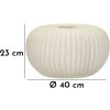 Mauro Ferretti Vaas IJspegel Ø 40x23 cm creme